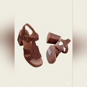 Boho Chunky Platform Sandals Leather Festival Retro 10 New